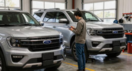 Spied: Ford’s $30,000 Electric Truck Caught Next to an Expedition