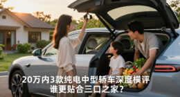20万内3款纯电中型轿车深度横评：谁更贴合三口之家？ - 网通社